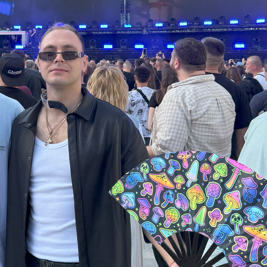 UV Hand Fan MUSHROOMS