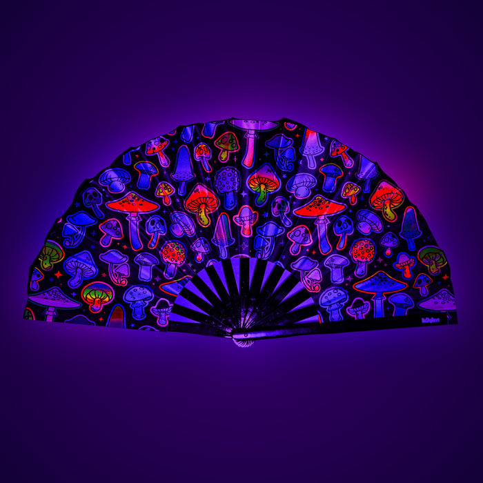 UV Hand Fan MUSHROOMS