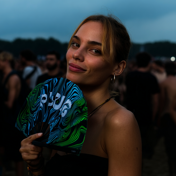 UV Hand Fan PLUR
