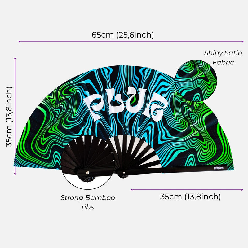 UV Hand Fan PLUR